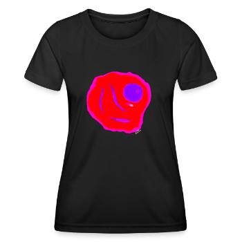 Oeuf au plat de Mlle Adela de F. - T-shirt sport Femme - noir - Devant - AI Model Female 172 light (172cm)