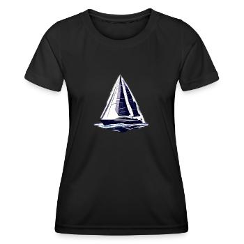 voilier voilier voilier voilier voilier voilier - T-shirt sport Femme - noir - Devant - AI Model Female 172 light (172cm)