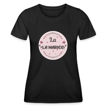 La mariée - T-shirt sport Femme - noir - Devant - AI Model Female 172 light (172cm)