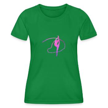 Gymnastique acrobatique filles Double exposition - T-shirt sport Femme - vert - Devant - AI Model Female 172 dark (172cm)