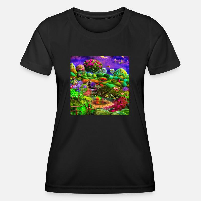 Surreal Garden - Women's Functional T-Shirt - black