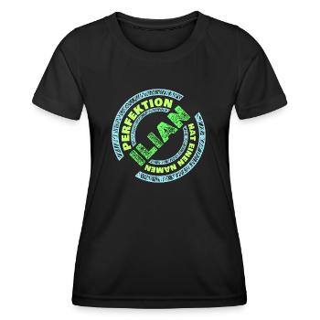 Perfektion Ilian - Frauen Funktions-T-Shirt - Schwarz - Vorne - AI Model Female 172 light (172cm)