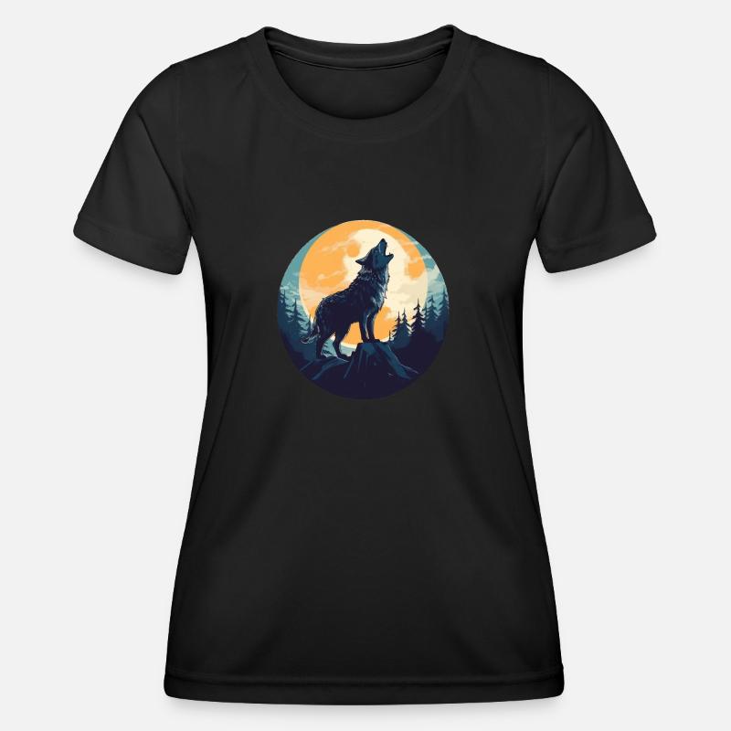 Wolf - Women's Functional T-Shirt - black