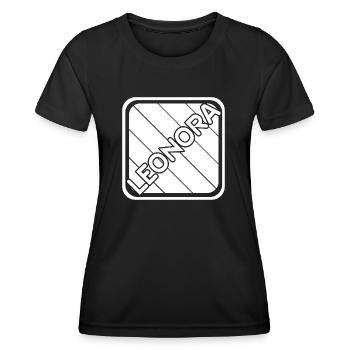 First name Leonora - Women's Functional T-Shirt - black - Front - AI Model Female 172 light (172cm)