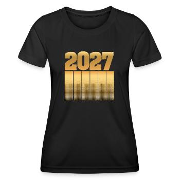Gold 2027 - Women's Functional T-Shirt - black - Front - AI Model Female 172 light (172cm)