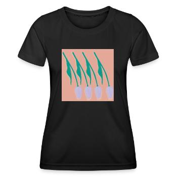 Tulips - Women's Functional T-Shirt - black - Front - AI Model Female 172 light (172cm)