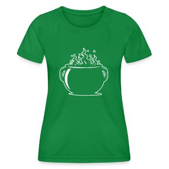 Chaudron Sorcière magique Halloween - T-shirt sport Femme - vert - Devant - AI Model Female 172 dark (172cm)