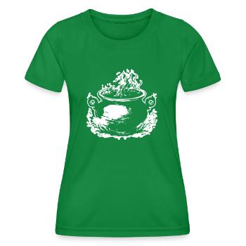 Chaudron Sorcière magique Halloween - T-shirt sport Femme - vert - Devant - AI Model Female 172 dark (172cm)