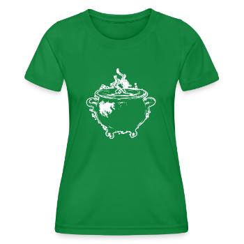 Chaudron Sorcière magique Halloween - T-shirt sport Femme - vert - Devant - AI Model Female 172 dark (172cm)