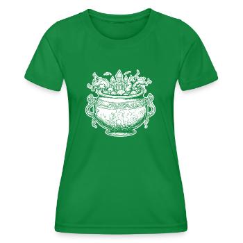 Chaudron Sorcière magique Halloween - T-shirt sport Femme - vert - Devant - AI Model Female 172 dark (172cm)