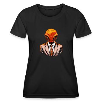 Extraterrestrial Excellence - Women's Functional T-Shirt - black - Front - AI Model Female 172 light (172cm)