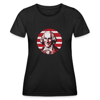 Patriotic Pride U.S. George Washington Men Woman - Women's Functional T-Shirt - black - Front - AI Model Female 172 light (172cm)