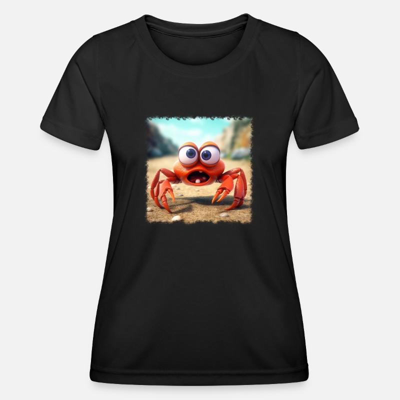 crazy crab - Women's Functional T-Shirt - black