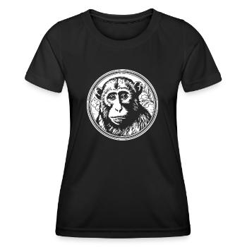 Monkey Monkey Monkey Face Jungle - Women's Functional T-Shirt - black - Front - AI Model Female 172 light (172cm)