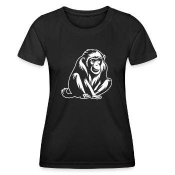 Monkey Monkey Monkey Face Jungle - Women's Functional T-Shirt - black - Front - AI Model Female 172 light (172cm)