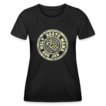 Jahr 2011 - Frauen Funktions-T-Shirt - Schwarz - Vorne - AI Model Female 172 light (172cm)