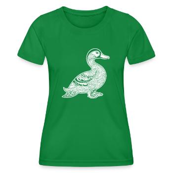 Duck Birds Ducks - Women's Functional T-Shirt - kelly green - Front - AI Model Female 172 dark (172cm)