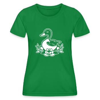 Ente Vögel Enten - Frauen Funktions-T-Shirt - Kelly Green - Vorne - AI Model Female 172 dark (172cm)