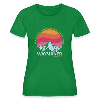 Pionnier, faiseur de miracles, gardien de promesses - T-shirt sport Femme - vert - Devant - AI Model Female 172 dark (172cm)