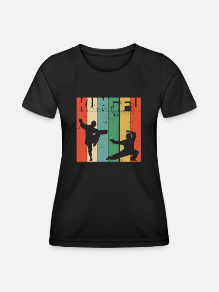 Vintage Kung Fu | Kung Fu Martial Art - Women's Functional T-Shirt - black