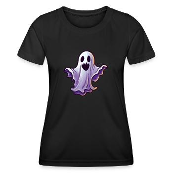 Halloween Ghost Clipart - T-shirt sport Femme - noir - Devant - AI Model Female 172 light (172cm)