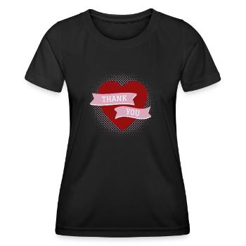 Thank you - Frauen Funktions-T-Shirt - Schwarz - Vorne - AI Model Female 172 light (172cm)