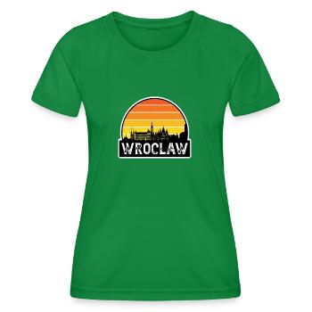 Wroclaw Pologne Flag Skyline Souvenir de voyage - T-shirt sport Femme - vert - Devant - AI Model Female 172 dark (172cm)