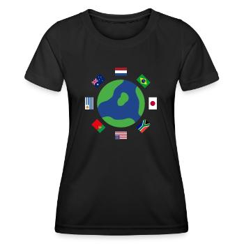 All Around The World - Women's Functional T-Shirt - black - Front - AI Model Female 172 light (172cm)