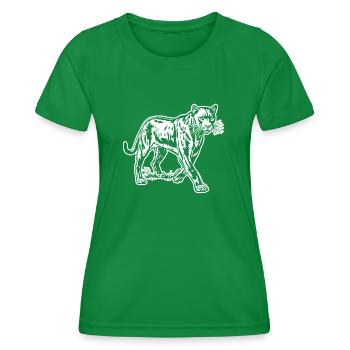 Panther Predator Jungle Wildcat - T-shirt sport Femme - vert - Devant - AI Model Female 172 dark (172cm)