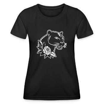 Panther Predator Jungle Wildcat - T-shirt sport Femme - noir - Devant - AI Model Female 172 light (172cm)