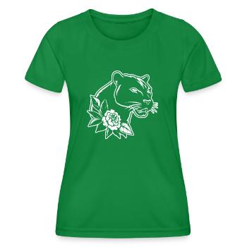 Panther Predator Jungle Wildcat - T-shirt sport Femme - vert - Devant - AI Model Female 172 dark (172cm)