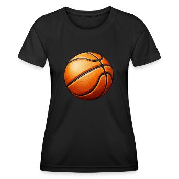 Basketball Motiv Simpel für Basketballer und Fans - Frauen Funktions-T-Shirt - Schwarz - Vorne - AI Model Female 172 light (172cm)