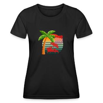 Nur gute Laune - Frauen Funktions-T-Shirt - Schwarz - Vorne - AI Model Female 172 light (172cm)