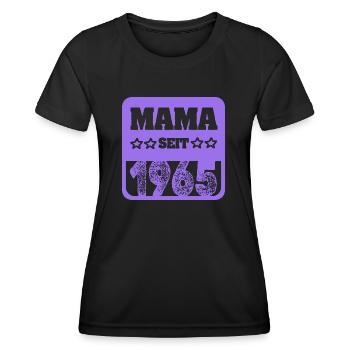 Mutti 1965 - Frauen Funktions-T-Shirt - Schwarz - Vorne - AI Model Female 172 light (172cm)