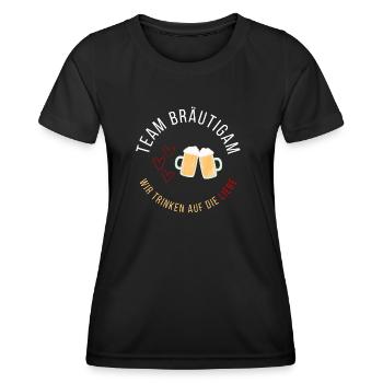 Team Bräutigam - Frauen Funktions-T-Shirt - Schwarz - Vorne - AI Model Female 172 light (172cm)