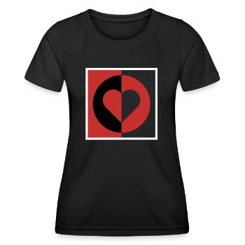 Mirage cardiaque - T-shirt sport Femme - noir - Devant - AI Model Female 172 light (172cm)