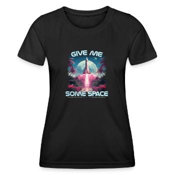 Give me some space - Frauen Funktions-T-Shirt - Schwarz - Vorne - AI Model Female 172 light (172cm)