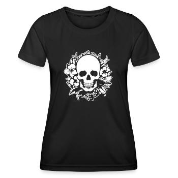 Skeleton Costume Bones Halloween Horror - Women's Functional T-Shirt - black - Front - AI Model Female 172 light (172cm)