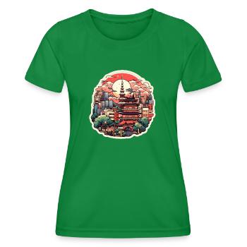 Chine - T-shirt sport Femme - vert - Devant - AI Model Female 172 dark (172cm)