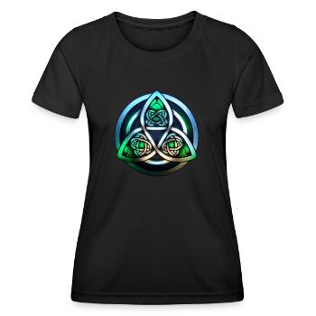 culture celte - T-shirt sport Femme - noir - Devant - AI Model Female 172 light (172cm)