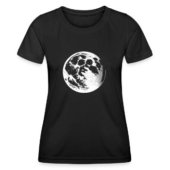 Mond - Frauen Funktions-T-Shirt - Schwarz - Vorne - AI Model Female 172 light (172cm)