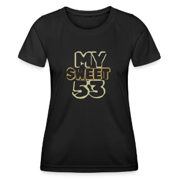 Doux 53 - T-shirt sport Femme - noir - Devant - AI Model Female 172 light (172cm)