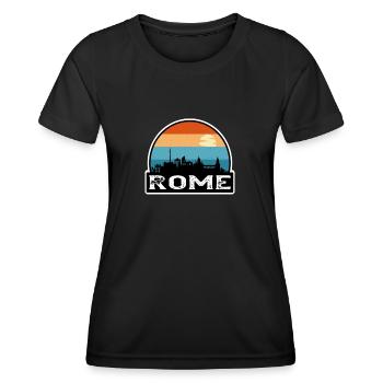 Roma Italia Segnala Skyline Travel Souvenir - Maglietta sportiva per donna - nero - Fronte - AI Model Female 172 light (172cm)