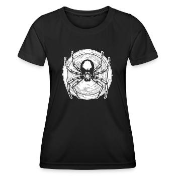 Spinne Spinnen Tiere - Frauen Funktions-T-Shirt - Schwarz - Vorne - AI Model Female 172 light (172cm)