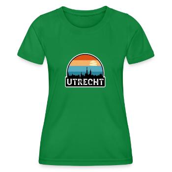 Utrecht Pays-Bas Flag Skyline Souvenir de voyage - T-shirt sport Femme - vert - Devant - AI Model Female 172 dark (172cm)
