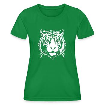 Tiger Big Cat - Women's Functional T-Shirt - kelly green - Front - AI Model Female 172 dark (172cm)