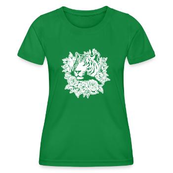 Tiger Big Cat - Women's Functional T-Shirt - kelly green - Front - AI Model Female 172 dark (172cm)