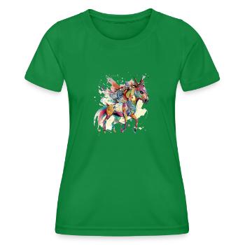 Miggi la jument - T-shirt sport Femme - vert - Devant - AI Model Female 172 dark (172cm)
