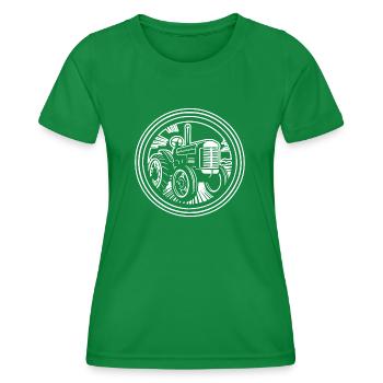 Tracteur - T-shirt sport Femme - vert - Devant - AI Model Female 172 dark (172cm)