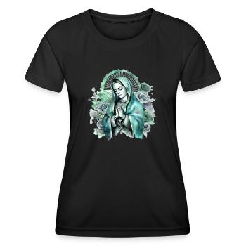 Holly Mary Maria Madonna Mariana Virgin Mary Holy - Women's Functional T-Shirt - black - Front - AI Model Female 172 light (172cm)